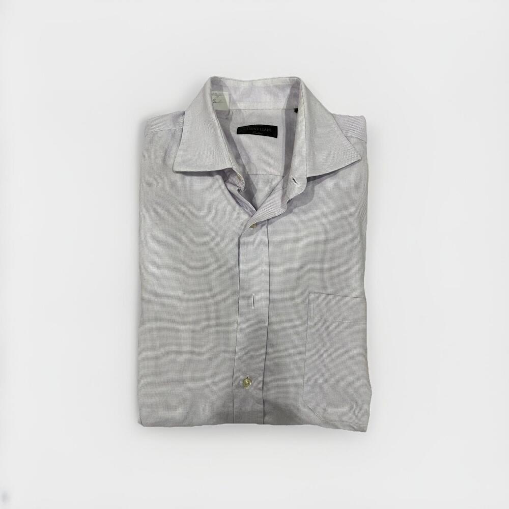 CORNELIANI MENS DRESS SHIRT PURPLE 16.5/42 LARGE MADE IN ITALY GREAT CONDITION!